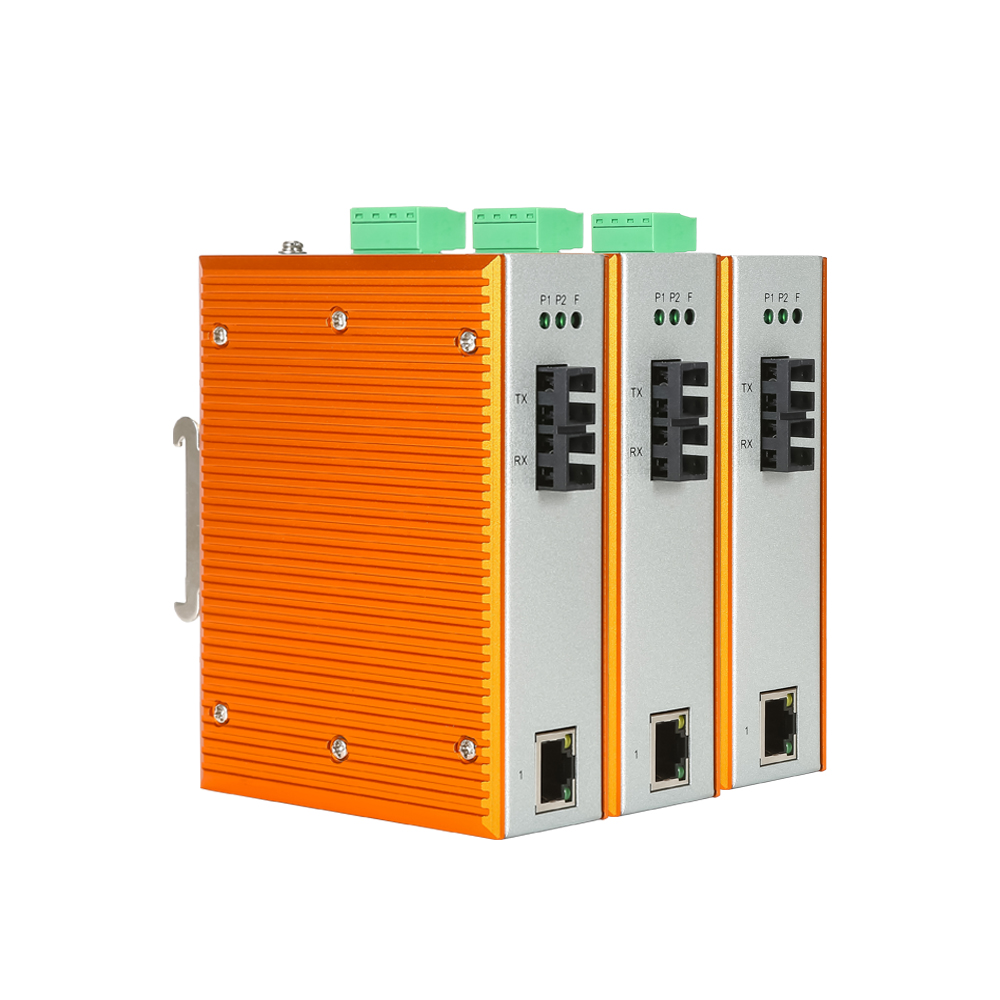 工业级百兆1光1电交直流110/220V光纤收发器