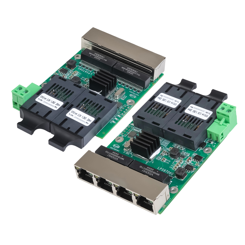 Ex ib防爆等级工业级本安型千兆2光4电非管理板卡交换机