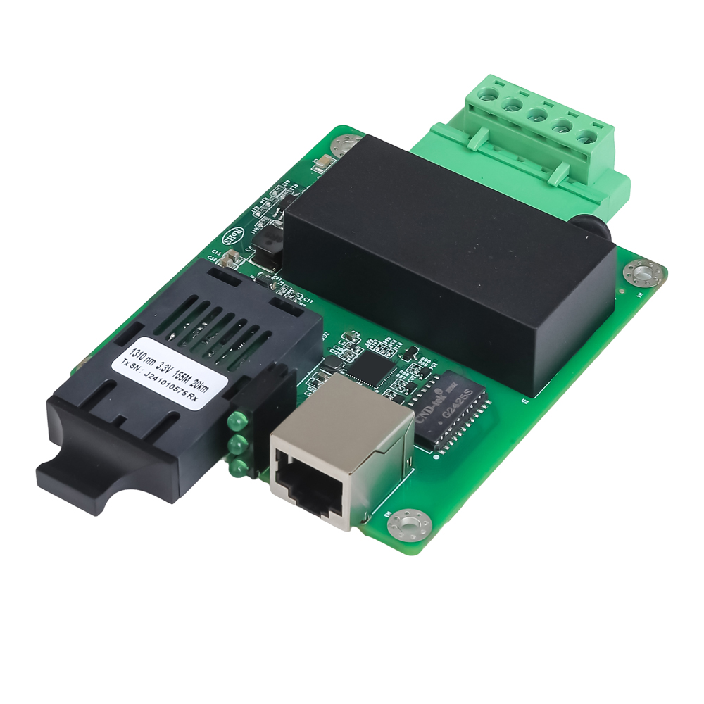 工业级嵌入式低功耗千兆1光1电光纤收发器板卡